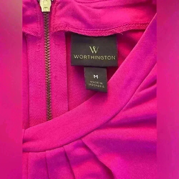 Worthington Set of 2 Sleeveless Blouses Size Medium Back Zip Office Career - Picture 4 of 13